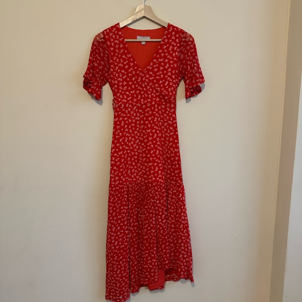 Chelsea 28 Elegant Red Floral Dress